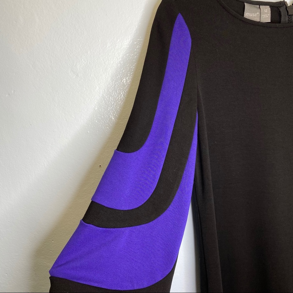 *** Muse black dress with Awesome purple design ***12 - Picture 2 of 6
